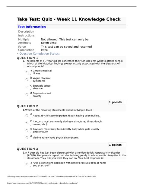 6541 Week 11 Knowledge Check .